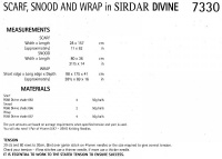 Knitting Pattern - Sirdar 7330 - Divine - Scarf, Snood & Wrap